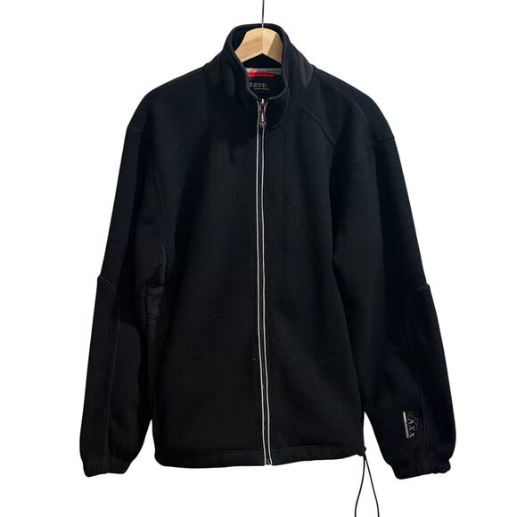 Izod Other - Izod Maxx Jacket Mens Medium Black PerformX Air FX Full Zip Fleece Lined Outdoor